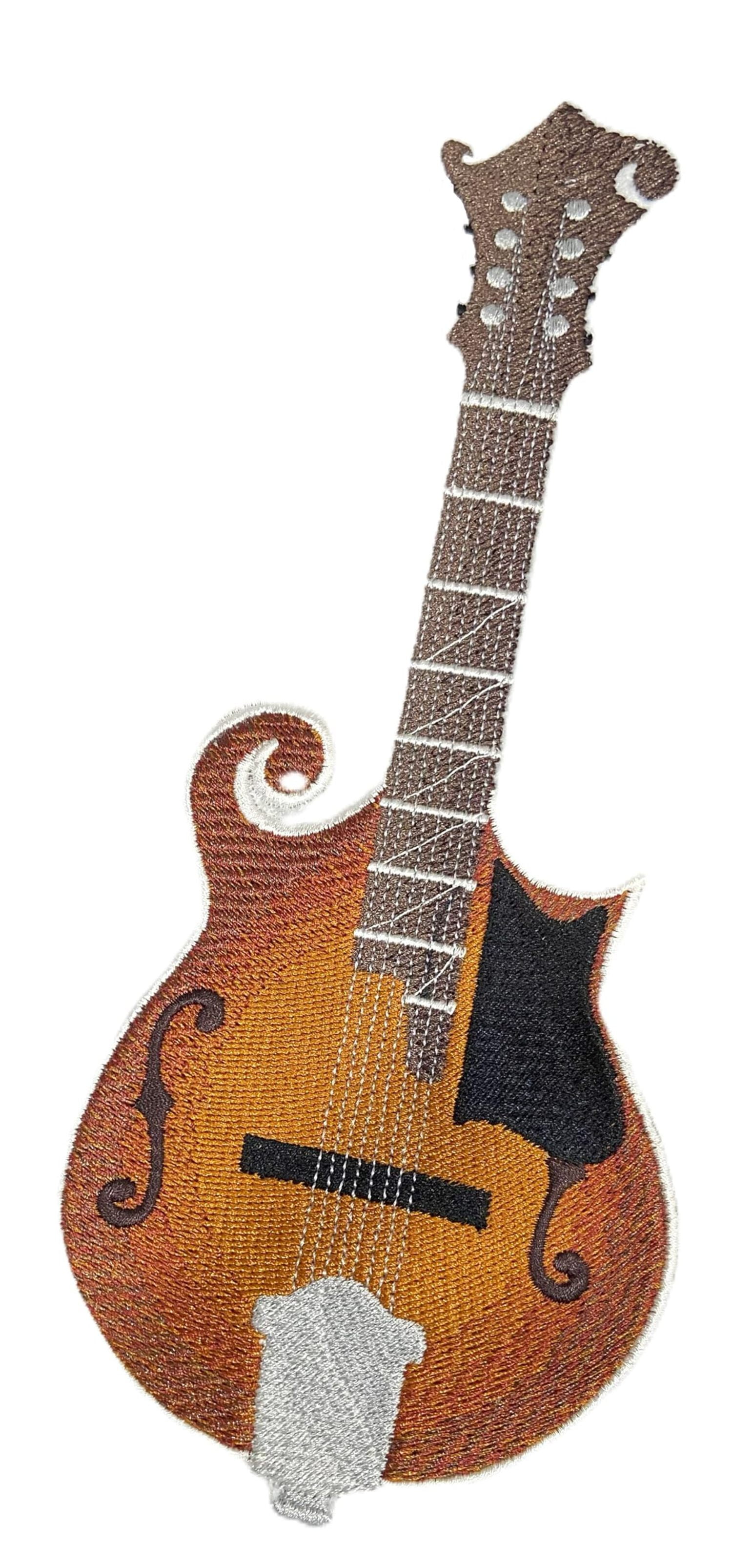 Beyondvision Custom Musical Instruments [ Mandolin] Embroidered Iron on/Sew Patch (5.87" x 8.17")