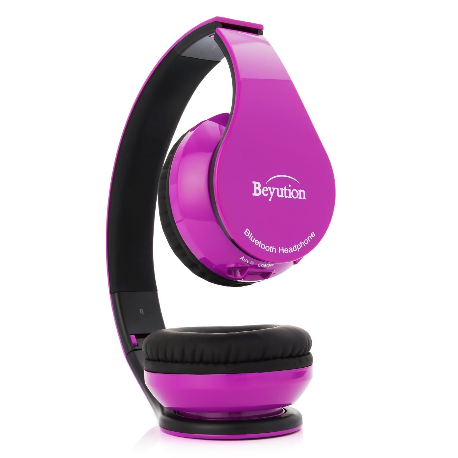 Beyution Wireless Bluetooth Headphones Over ear HiFi Stereo Headset Built in Mic phone Sport Over Head earphones for Android Samsung iPhone Smartphones Purple Walmart