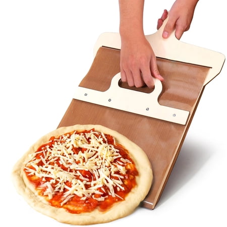 Bezaha Sliding Pizza Peel, Pizza Spatula Paddle for Ovens, Kitchen Essential Baking Tool (9 Inch)
