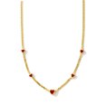 thumbnail image 1 of Bezel Red Heart Mini Cuban Necklace, 1 of 1