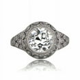 thumbnail image 1 of Bezel Set Antique Diamond Wedding Ring 2.2 Ct Diamond 14K White Gold Over, 1 of 2
