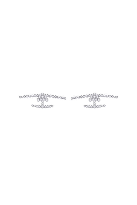 Bezel Set Diamond Fashion Earrings in 10K White Gold (5/8 cttw, G-H, I2-I3)