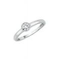 thumbnail image 1 of Bezel Set Diamond Promise Ring in 10K White Gold (1/4 cttw, G-H, I2/I3), 1 of 3