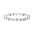 thumbnail image 1 of Bezel Set Full Eternity Band Bubble Band 14K White Gold Over 1.6 Ct Simulated Diamond, 1 of 2