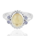 thumbnail image 1 of Bezel Set Oval Citrine Gemstone Cocktail Ring 925 Sterling Silver Jewelry For Women, 1 of 3