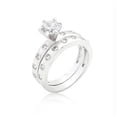 thumbnail image 1 of Bezel Set Round Cut Bridal Ring Set- Size : 07, 1 of 1