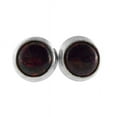 thumbnail image 1 of Bezel Set Small Stud Earrings Post Piercing for Cartilage Tragus Helix Multiple Piercing Hypoallergenic Birthstone Jewelry for Women (Black Opal 4mm / Sterling Silver), 1 of 5