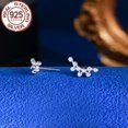 thumbnail image 1 of Bezel Setting Stud Earrings Luxury CZ Hypoallergenic 925 Sterling Silver Jewelry, 1 of 8
