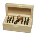 thumbnail image 1 of Bezel Setting Tools Punch Set with 18 punches in Wood Box sizes 0.75mm to 7.75mm, 1 of 4