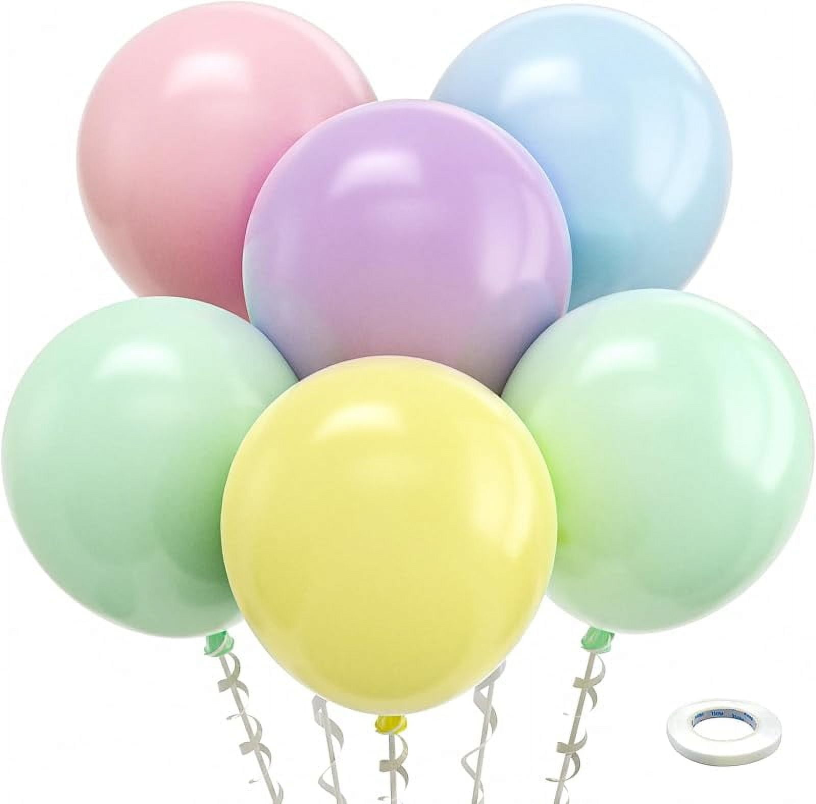Bezente Assorted Rainbow Latex Balloons 100 Pack 12 inch Round Helium