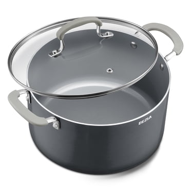 Bezia 12 QT Nonstick Stock Pot with Lid, Induction Cooking Pot, Oven ...