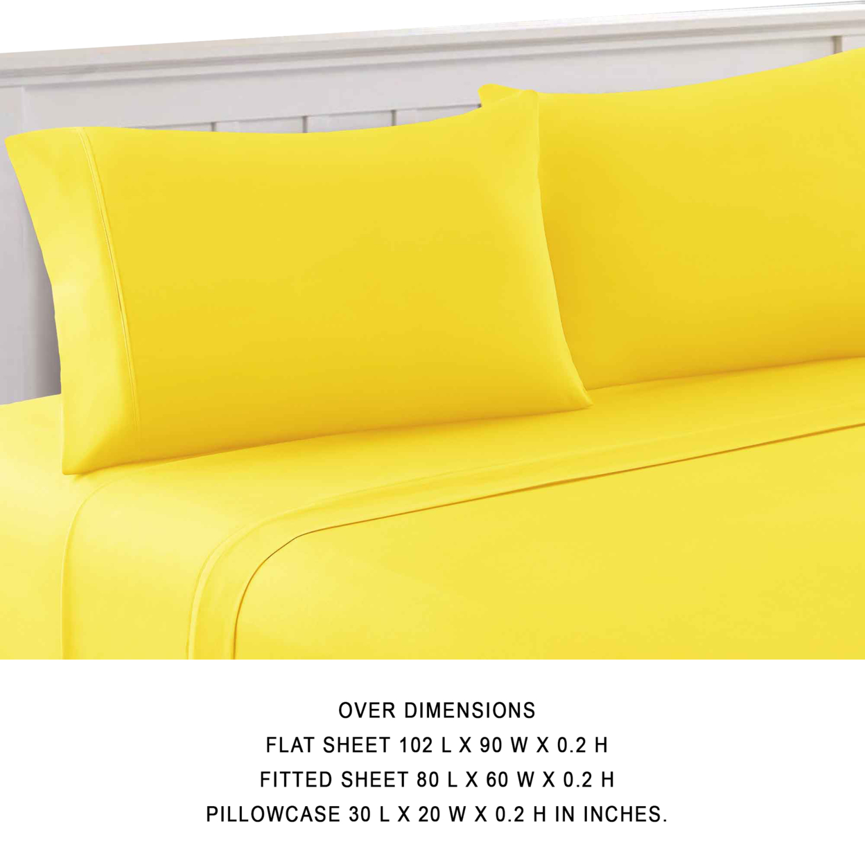 Bezons 4 Piece Queen Size Microfiber Sheet Set The Urban Port, Yellow