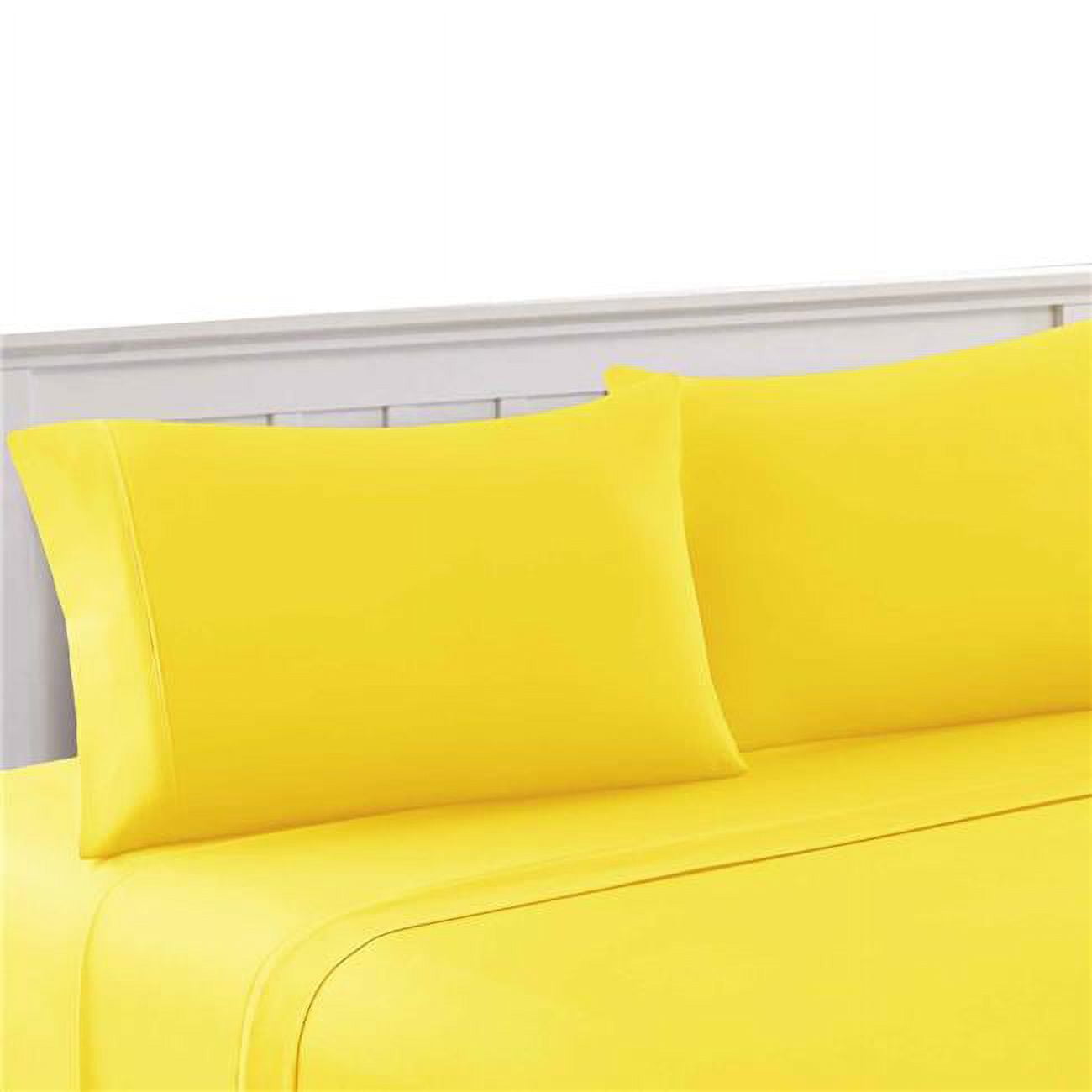 Bezons Full Size Microfiber Sheet Set, Yellow 4 Piece
