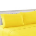 thumbnail image 1 of Bezons Full Size Microfiber Sheet Set, Yellow - 4 Piece, 1 of 1