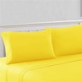 thumbnail image 1 of Bezons King Size Microfiber Sheet Set with 1800 Thread Count, Yellow - 4 Piece, 1 of 1