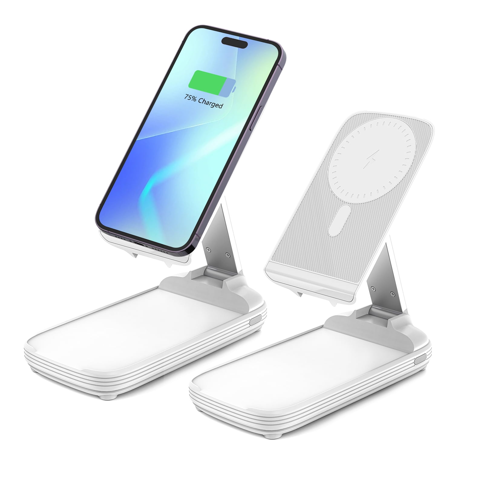 BezosMax Magnetic 10000mAh Power Bank MagSafe Wireless Portable Charger 20W Fast Charging Travel Wireless Charging with Foldable Stand Compatible with iPhone 15/14/13/12 All Series