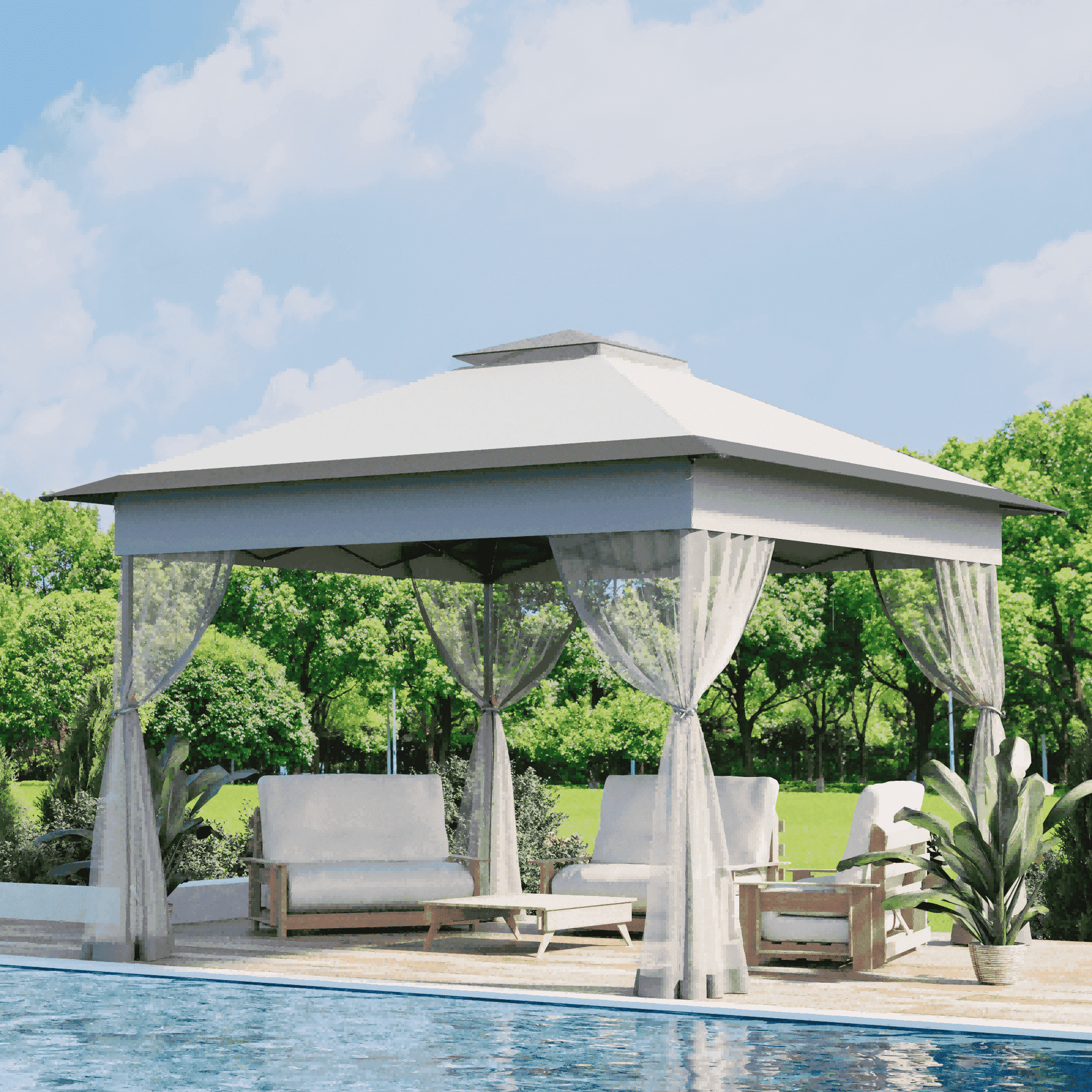 Bezseller 11x11 Pop up Gazebo, Outdoor Waterproof Canopy