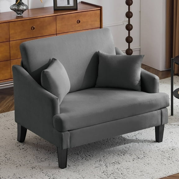 Bezseller 41" Oversized Accent Chair for Living Room, Bedroom, Dark Grey