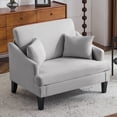 thumbnail image 1 of Bezseller 41" Oversized Accent Chair for Living Room and Bedroom, Light Grey, 1 of 8