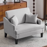 Bezseller 41" Oversized Accent Chair for Living Room and Bedroom, Light Grey