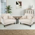 thumbnail image 1 of Bezseller 41" Oversized Accent Chair for Living Room, Bedroom,Set of 2, Beige, 1 of 10