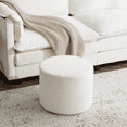 thumbnail image 1 of Bezseller Round Upholstered Pouf Ottoman Footrest for Living Room, Bedroom,Beige, 1 of 10