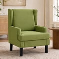 thumbnail image 1 of Bezseller Wingback Armchair with High Back, Upholstered Accent Chair for Living Room,Bedroom,Office,Green, 1 of 8
