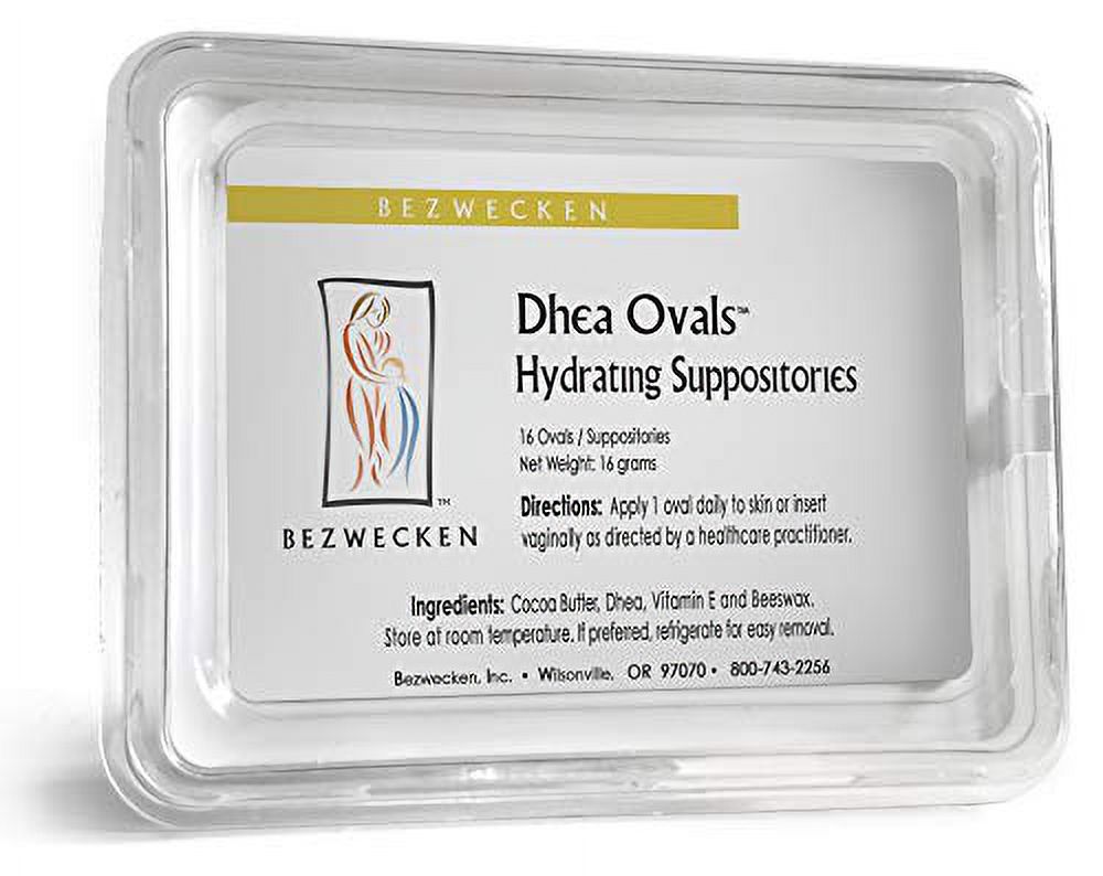 Bezwecken DHEA Ovals 16 Oval Suppositories Free of Estrogen