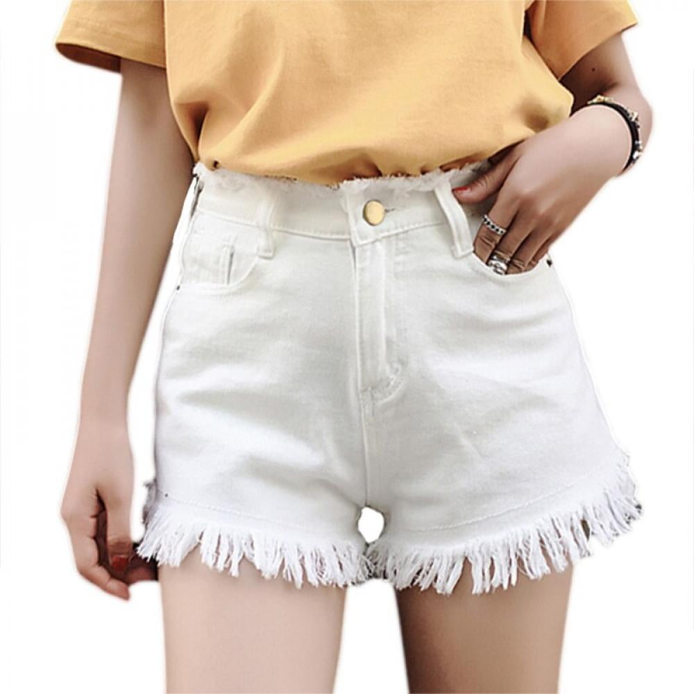 Women Loose Black And Blue Cowboy Shorts For Summer K6052