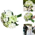 Bfantian Artificial Flower Rose Bouquet Fake Filigree Plastic
