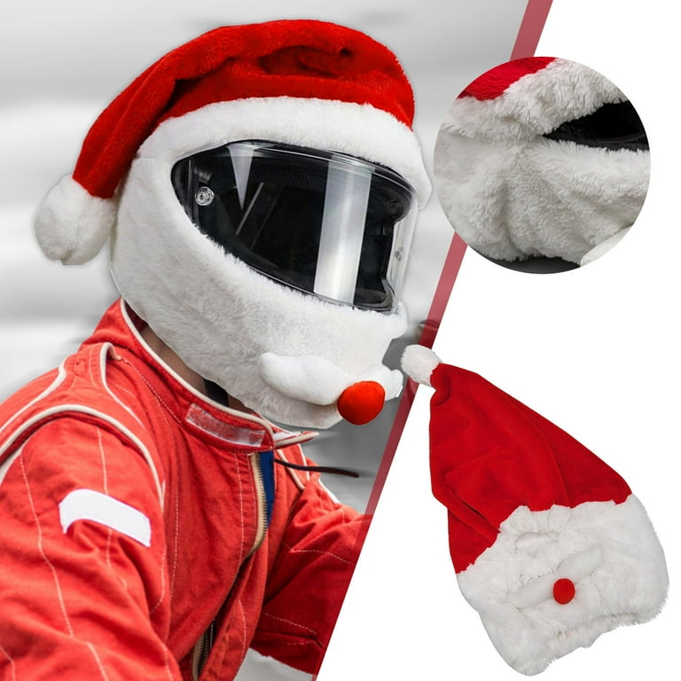Bfantian Santa Motorcycle Helmet Cover, Funny Helmet Cover