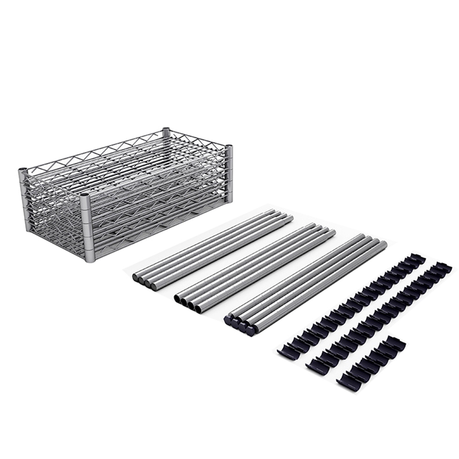 Bfantian Storage Shelving Unit Garage Shelves Heavy Duty Metal Rack Black Adjustable 5-Tier Shelf Free Standing Utility Racking Clearance Descuento en el precio de los productos para el hogar