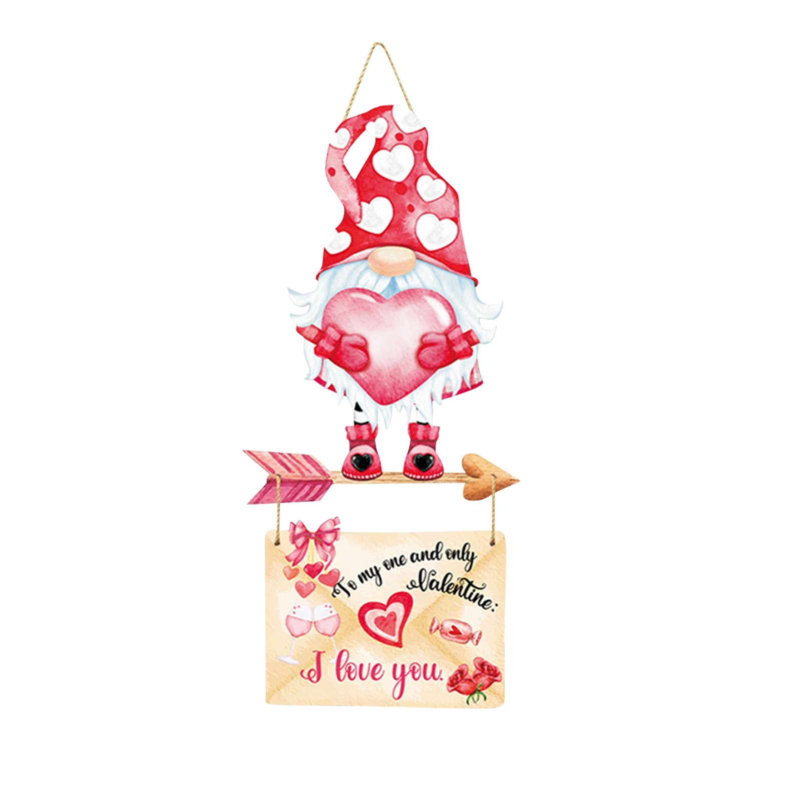 Bfantian Wall Decoration Valentine's Day Wooden Door Sign Door