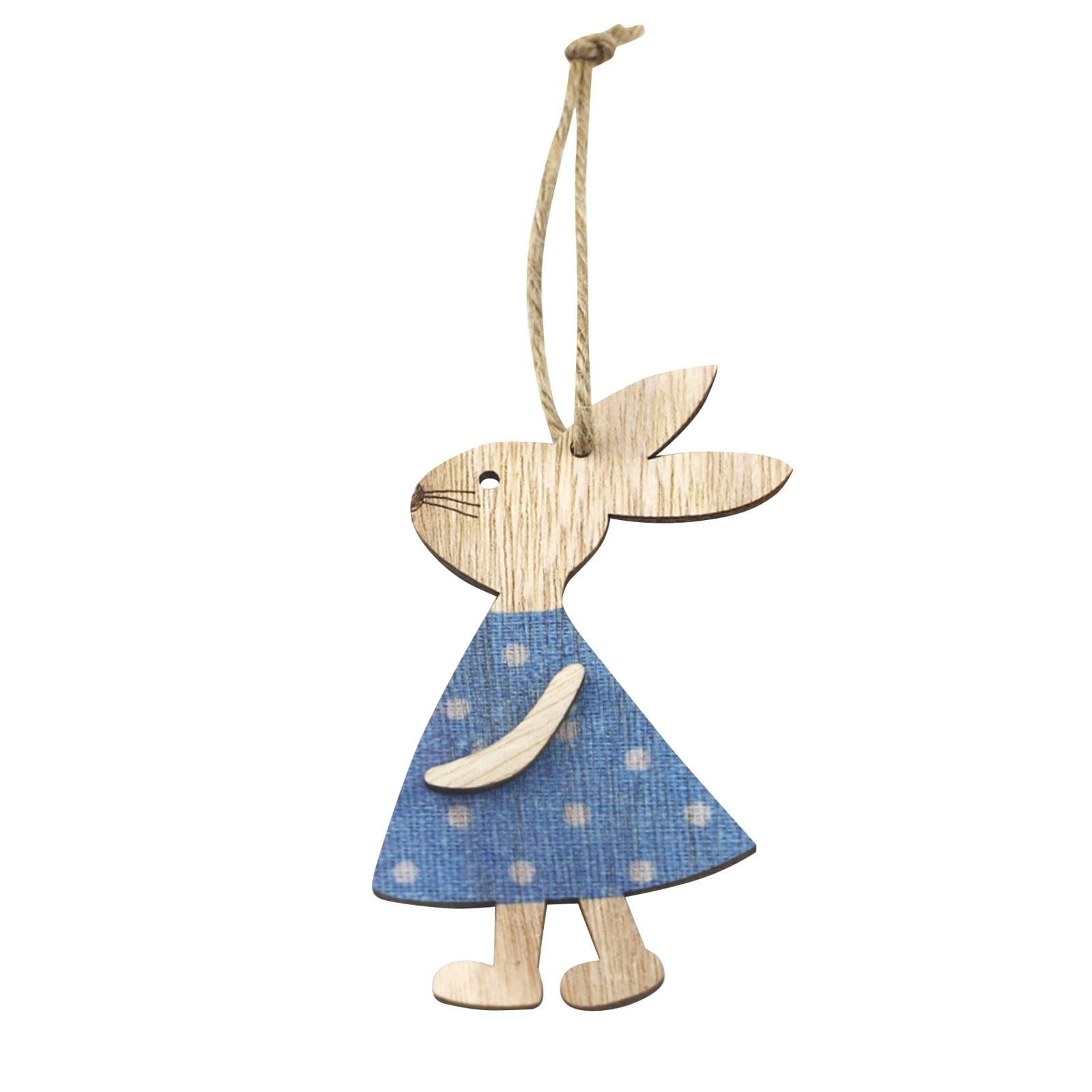 Bfantian Wooden Easter Bunny Cute Style Party Crafts Wooden Hanging