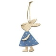 Bfantian Wooden Easter Bunny Cute Style Party Crafts Wooden Hanging