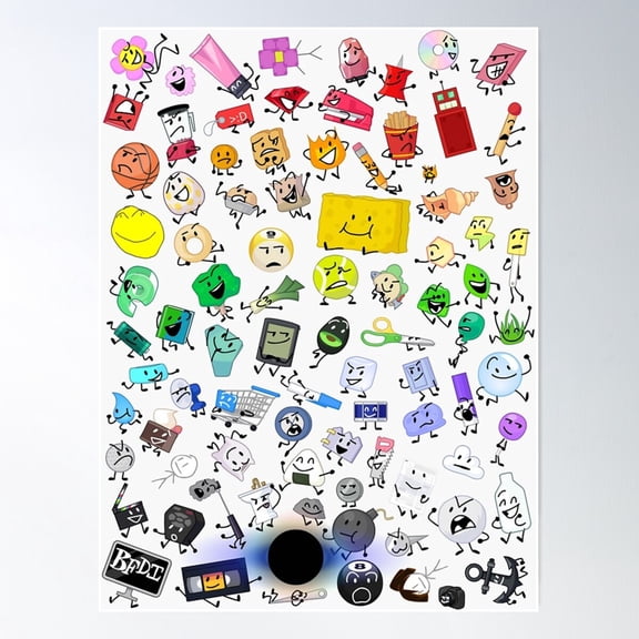 Bfb And Tpot Full Cast Print Poster Wall Art, Modern Wall Decor For Living Room Bedroom, 24x36 UNFRAMED