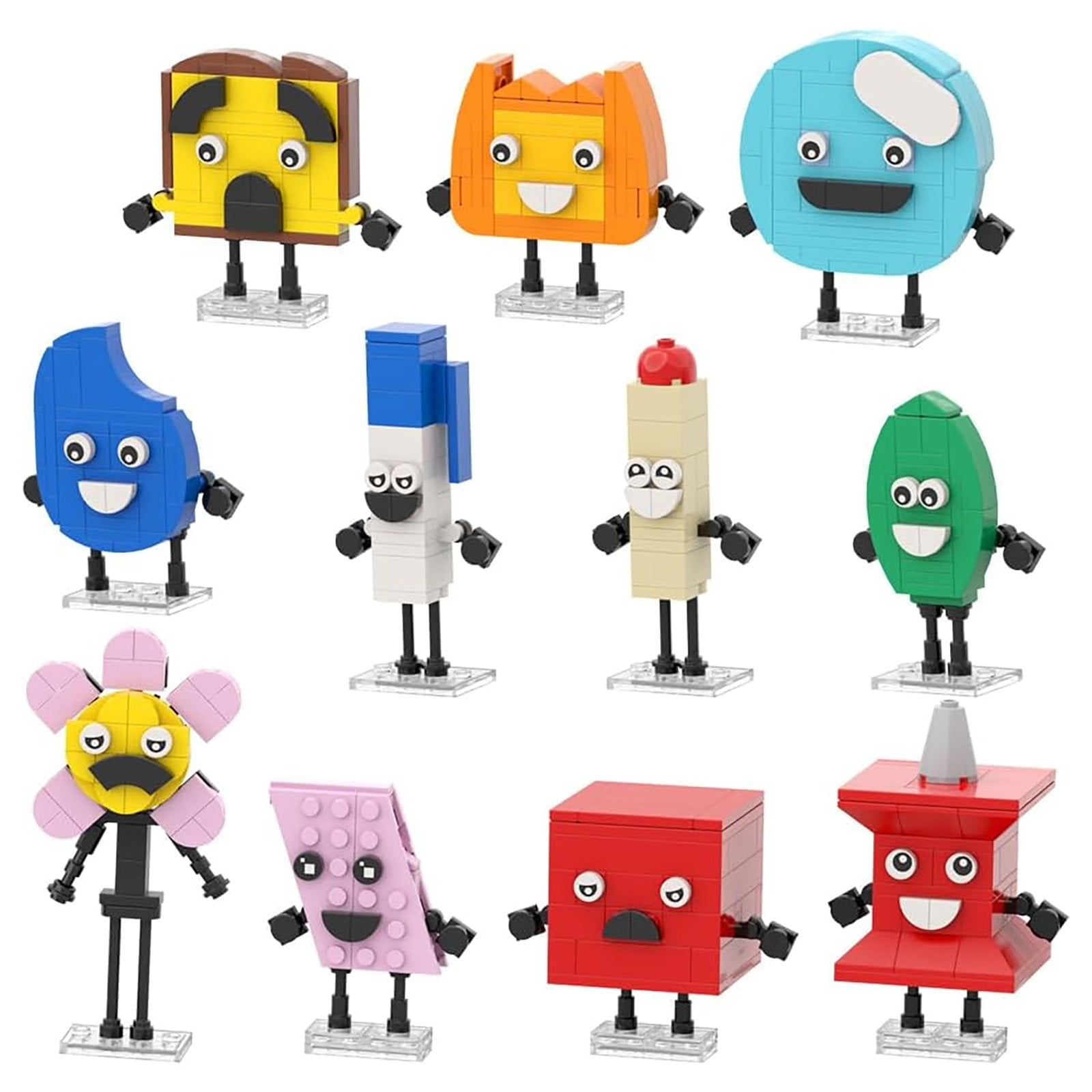 Bfdi Plushies,Bfdi Plush,Bfdi,Plush Toys Fun Stuffed Dolls Birthday for Fans and Friends,1 suit