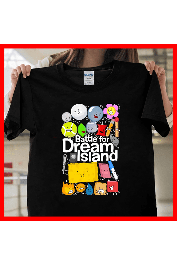 Bfdi Wall Art Black Funny Battle For Dream Island G4310 V24055, Unisex T-Shirt for Men & Women, Premium Cotton Tee, Available in S-5XL