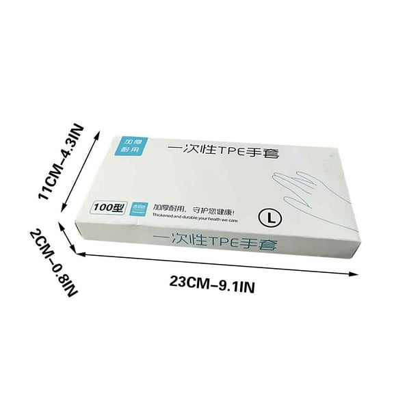 Bfogop 100 Count Disposable Poly Plastic Gloves for Cooking, Food Prep and Food Service, Fits Most Latex-Free Powder-Free Clear Plastic Gloves for House Clean