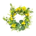 thumbnail image 1 of Bfogop 12 Inch Easter Egg Wreaths Decor for Front Door, Artificial Spring Floral Wreath with Easter Eggs, Leaves for Home Indoor Outdoor Entryway Wall Holiday Party Decor, 1 of 6