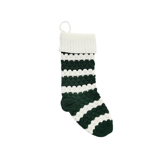 Bfogop 12" Knit Christmas Stockings with Pompoms Personalized Cable Knit Stockings Snowflake Xmas Stockings Large Classic Rustic Christmas Stockings for Christmas Candy Gifts Decor
