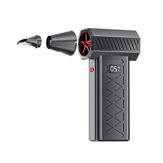 Bfogop 130,000RPM Portable Turbo Fan with 6-Speed Settings, 6000mAh Battery & Emergency Light, High-Power Blower for Dust Removal Rescue Operations