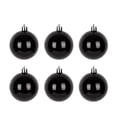 thumbnail image 1 of Bfogop 2.4" Christmas Ball Ornaments Black 6 Pcs Shatterproof Christmas Tree Decorations Xmas Tree Christmas Ornaments Balls for Halloween Wedding Holiday Party Wreath Home Decor, 1 of 5