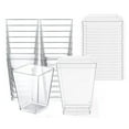thumbnail image 1 of Bfogop 20Pcs 8oz Mini Square Clear Dessert Cups with Lids, Plastic Ice Cream Containers, Fruit Cups with Lid for Party, Disposable Dessert Cups for Fruit, Salads, Cupcakes, Pudding, 1 of 9