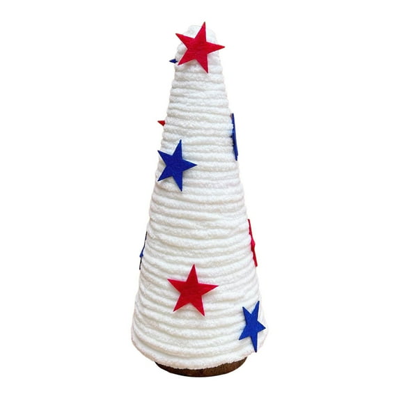 Bfogop 4th of July Cone Trees Red White Blue Glitter Table Tree Decor Independence Day Cone Ornaments Patriotic Table Centerpiece for Memorial Day Party Veterans Home Shelf Kitchen