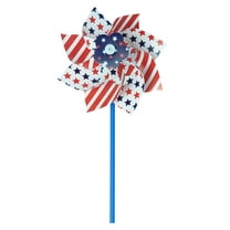 Bfogop 4th of July Decorations Reflective Pinwheels,Patriotic Decor Red White and Blue Windmills, Wind Spinners for Yard and Garden,Independence Day,Kids,Bird Scare Devices Outdoor