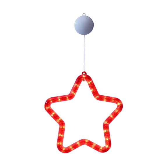 Bfogop 4th of July Lights,Battery Operated Red White and Blue Window Lights with Suction Cup,Indoor Star Window Lights,Memorial Day,Patriotic Independence Holiday Decor