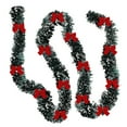 thumbnail image 1 of Bfogop 5.9Ft Christmas Garland, Christmas Tinsel Garland with Red Bows for Indoor Outdoor and Home Decor, Metallic Twist Garland Xmas Tree Decor for Holiday Wedding Party Supplies, 1 of 9