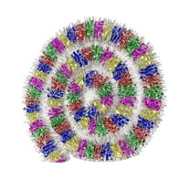 Bfogop 6.5Ft Christmas Colorful Tinsel Garland Thick Tinsel Garland Xmas Tree Decor Metallic Tinsel Twist Garland for Christmas, Birthday, Party Decor Indoor Outdoor Party Supplies