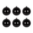 thumbnail image 1 of Bfogop 6Pcs Shiny Black Ball Christmas Ornaments, Hanging Baubles for Xmas Tree Decoration, 3.15inch Decorative Ball Ornaments Shatterproof Xmas Decorations Set for Holiday Decor, 1 of 7